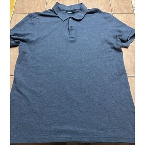 J.Lindeberg Men's Size XL Purple Melange Short‎ Sleeve Troy Cotton Polo
